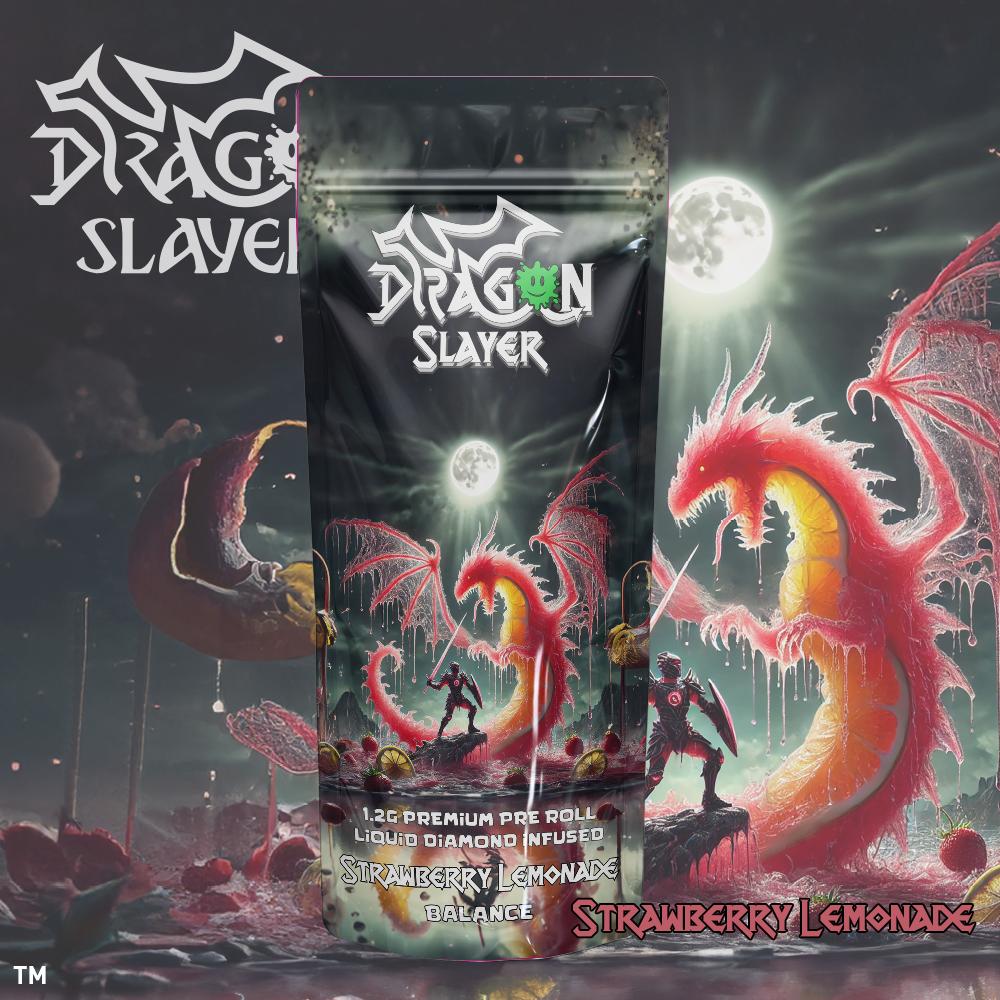 Photograph of product: Dragon Slayer - 1.2g Infused Preroll - Strawberry Lemonade