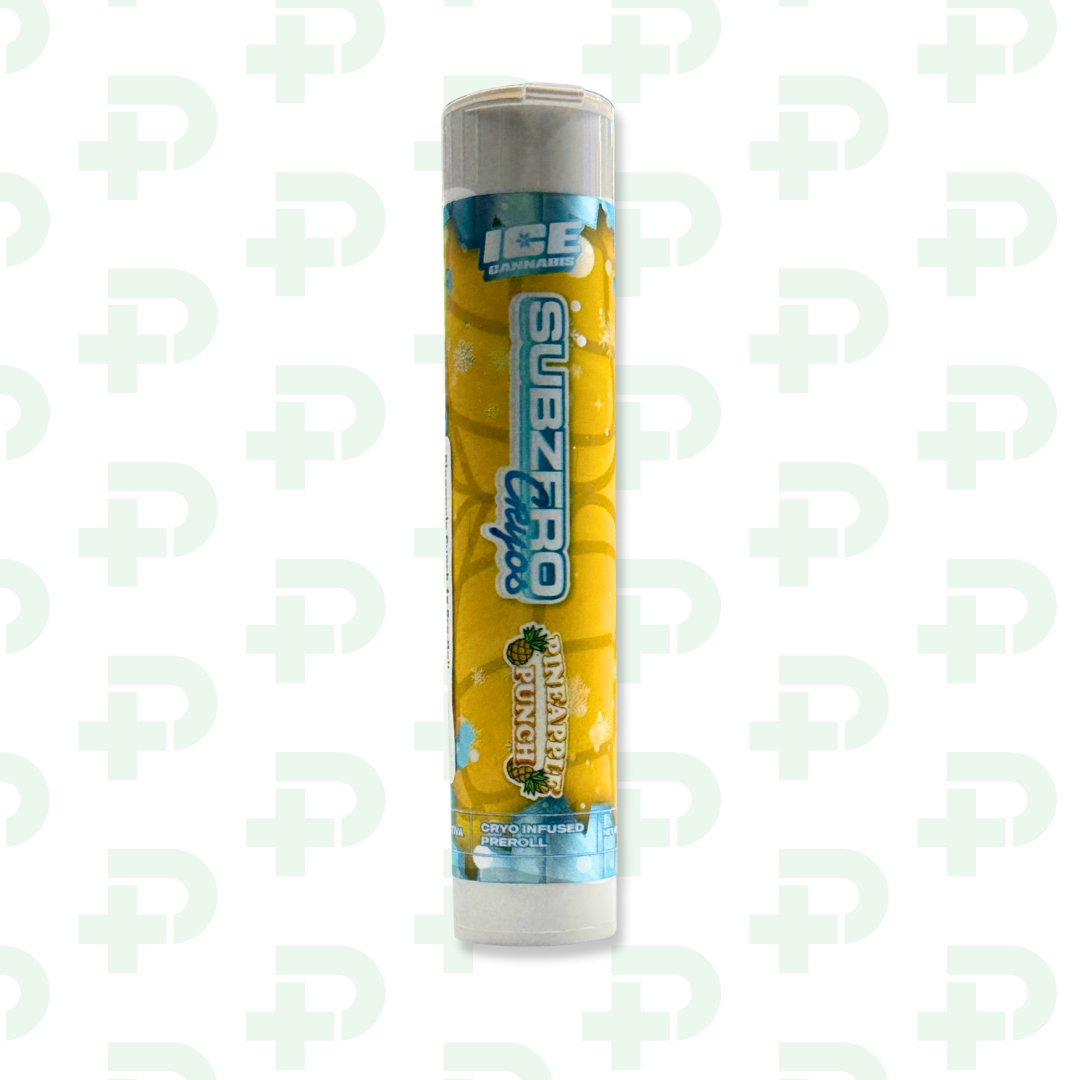 Photograph of product: Sub Zero - Cryo Infused Preroll - Pineapple Punch