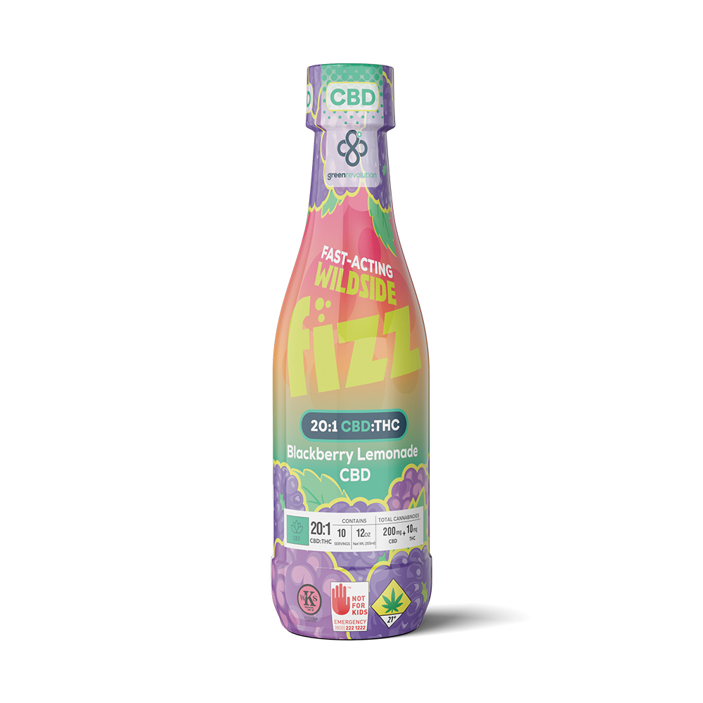 Photograph of product: Wildside Fizz Blackberry Lemonade Drink 20:1 CBD 210mg