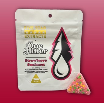 Photograph of product: Strawberry Sunburst 200mg Live Resin One Hitter