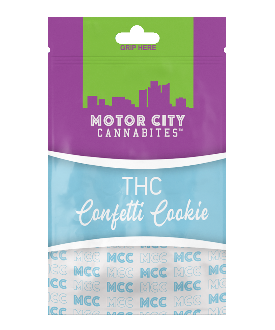 Photograph of product: Motor City Fast-Acting Confetti Cookie 200mg Rec