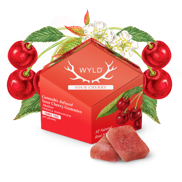 Photograph of product: SOUR CHERRY MELLOW GUMMIES