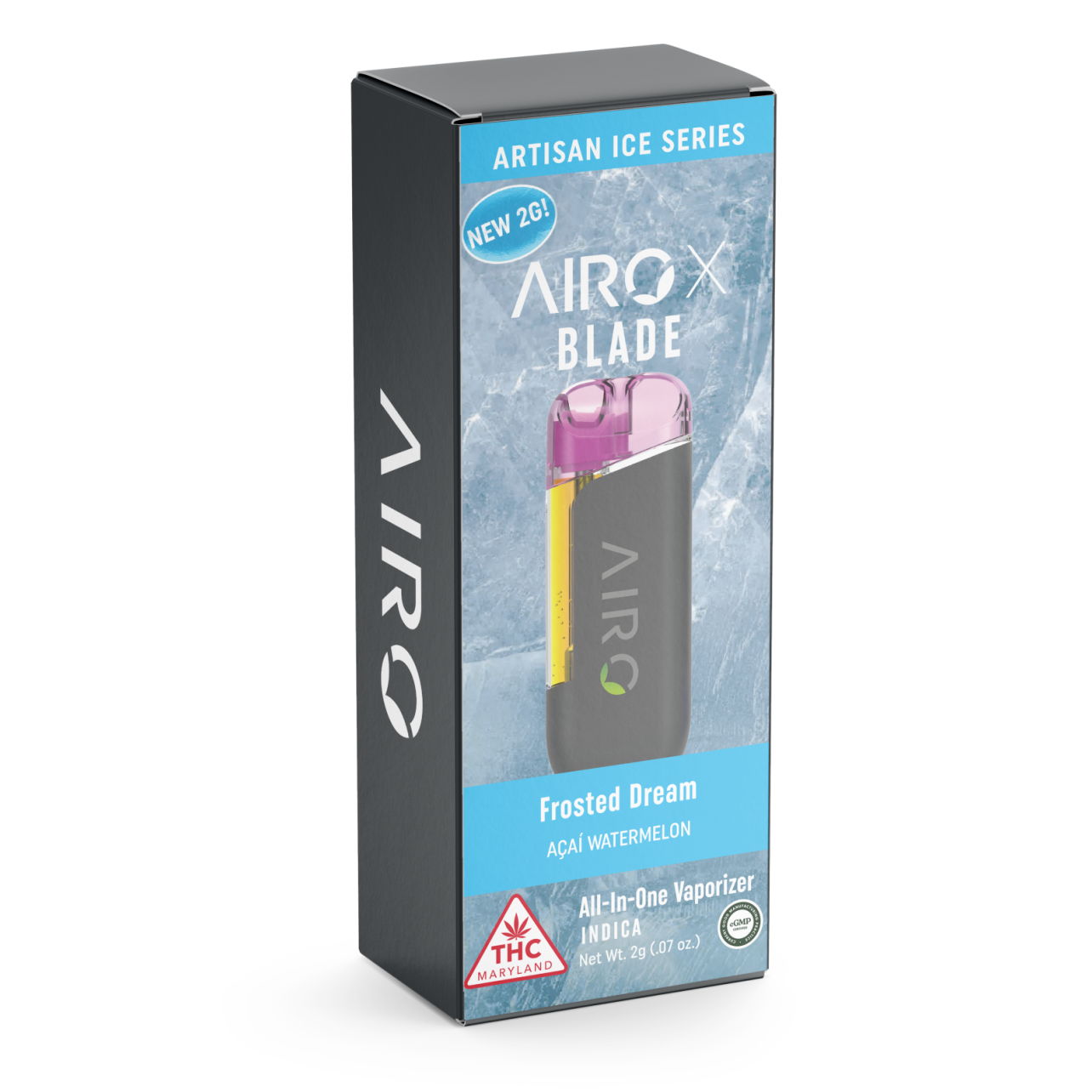 Photograph of product: Airo | Blade Disposable Vape | Frosted Dream | 2000mg
