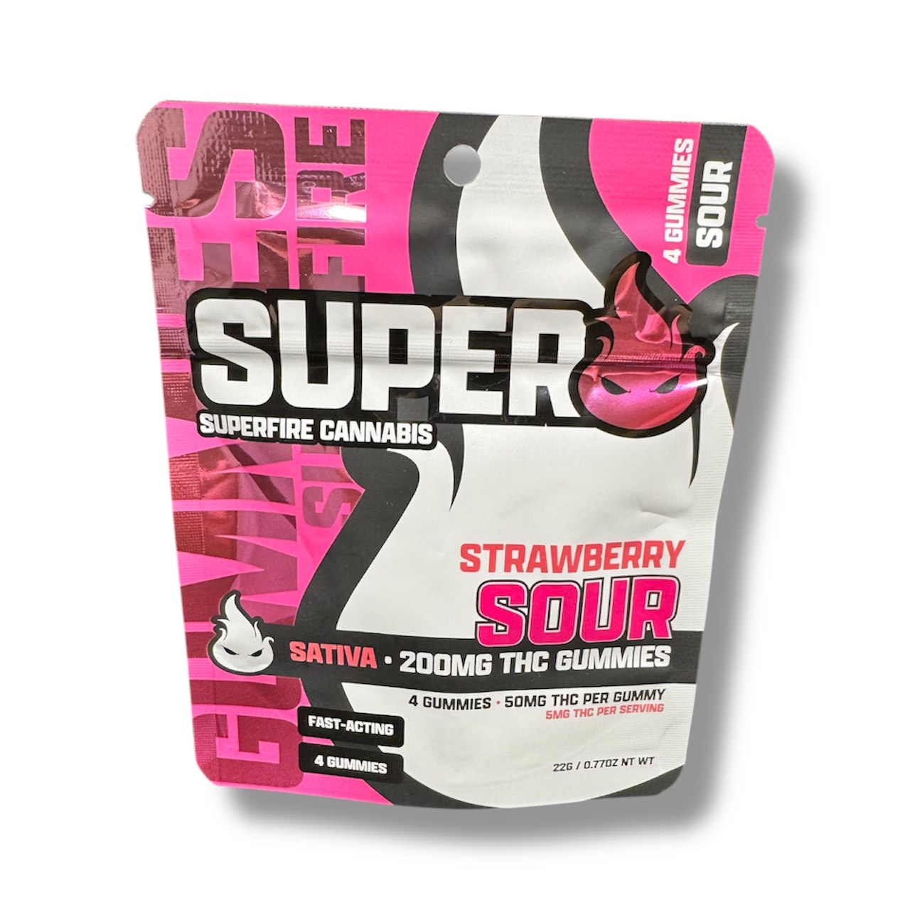 Photograph of product: Superfire Edible - Sour Strawberry 200mg