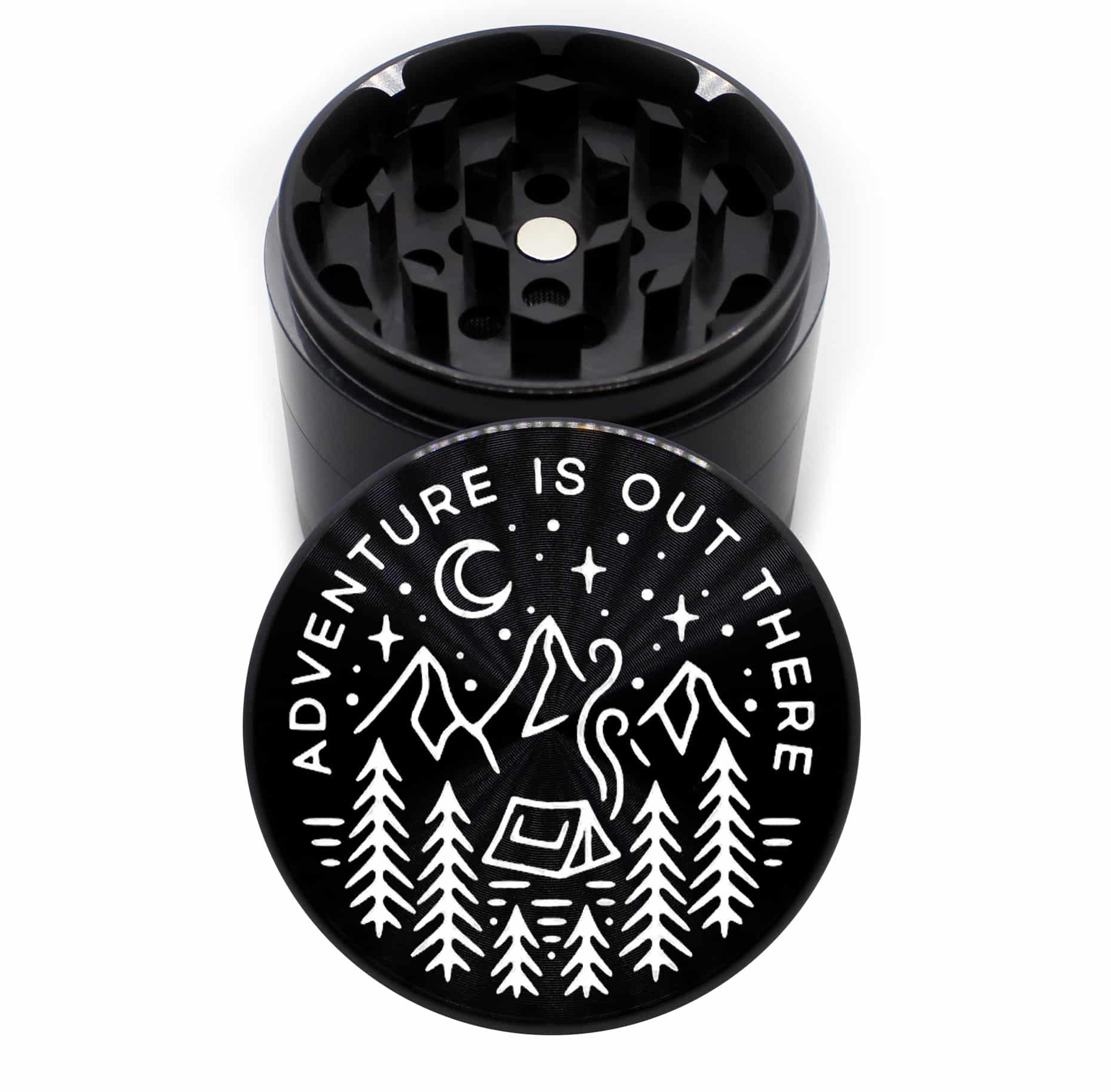 Photograph of product: 4-Piece 'Adventure Is Out There' Grinder, 63mm