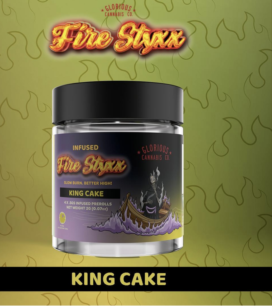 Photograph of product: AU GCC: Kings Cake Fire Styxx Multi-Pack (4 x