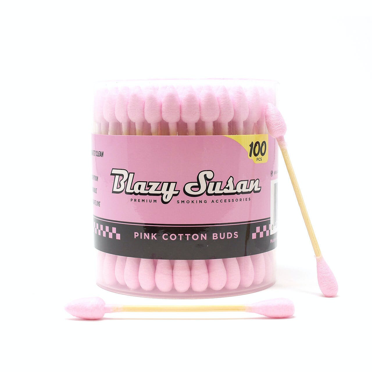 Photograph of product: 100pk Blazy Susan Cotton Buds- Pink $6