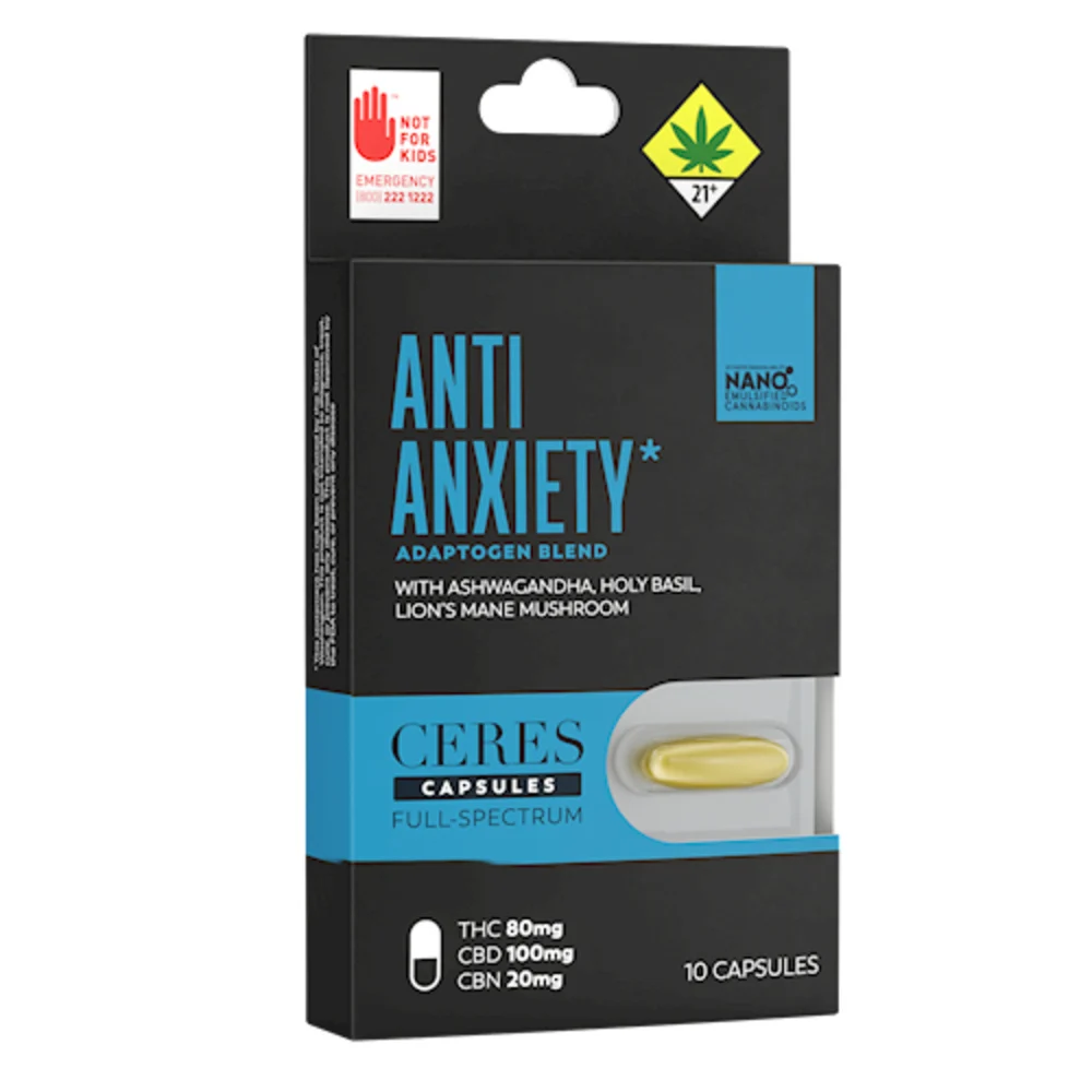 Photograph of product: Ceres Capsules Anti Anxiety 10pk