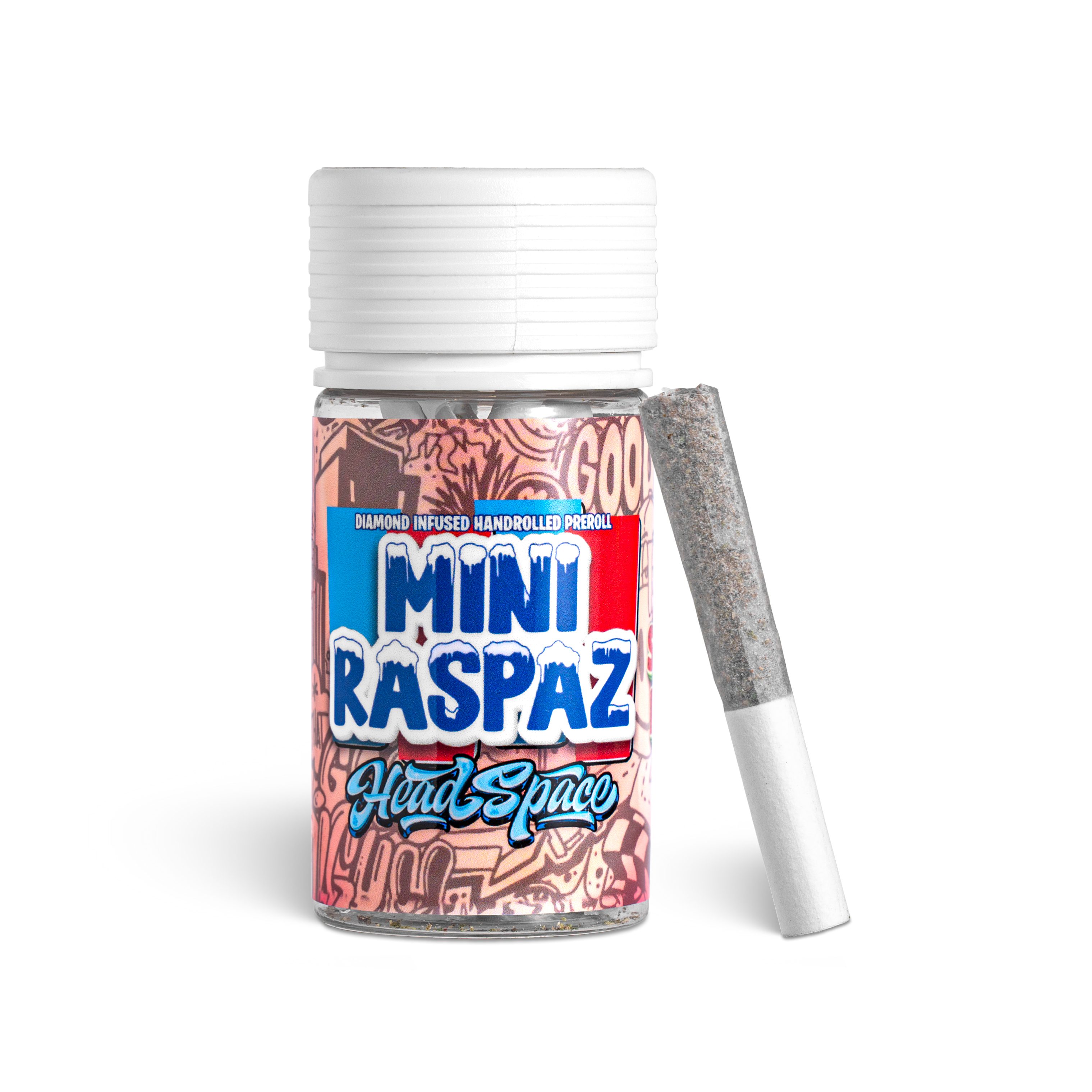 Photograph of product: Limonada de Fresa Mini Raspaz Diamond Infused Pre-Rolls - 3.5g