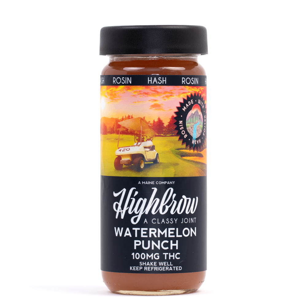 Photograph of product: Highbrow: 100mg Watermelon Punch au chocolat Rosin Drink