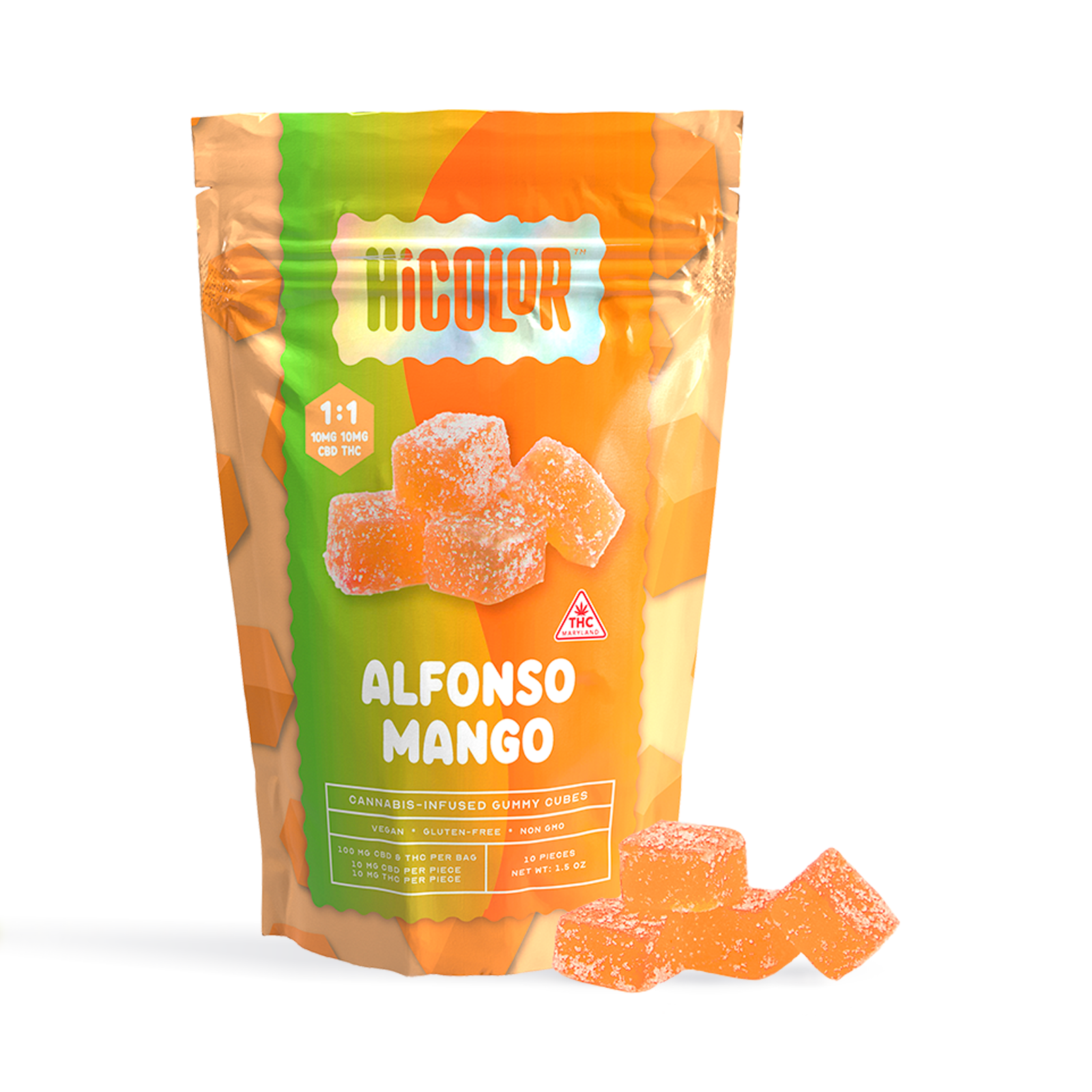 Photograph of product: Alfonso Mango 1:1 Gummies | 10-pack