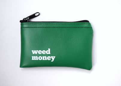 Photograph of product: Oui'd Money Vinyl Zip Pouch - He said She said