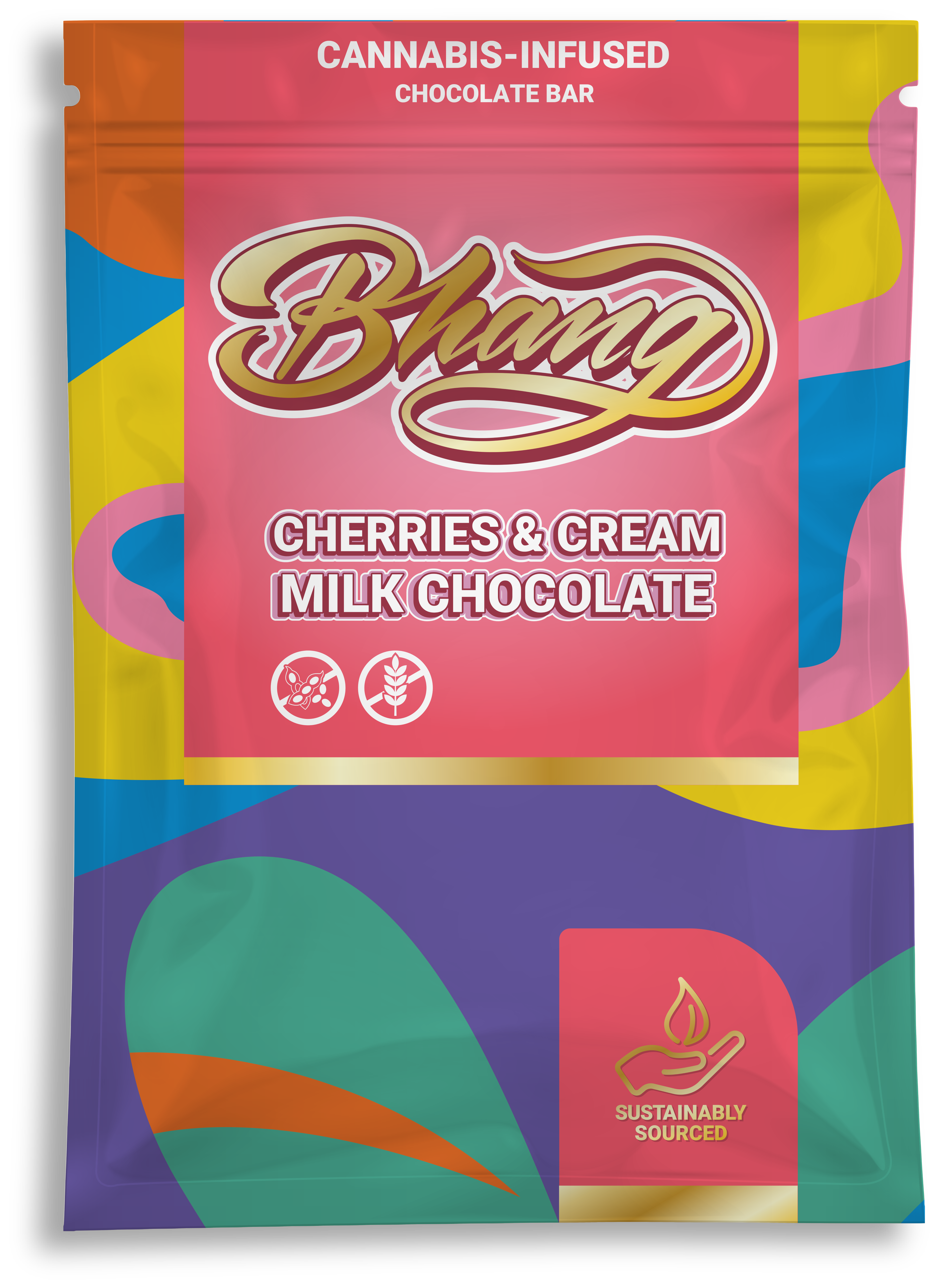Photograph of product: Bhang | 100mg Bar | Cherries and Cream