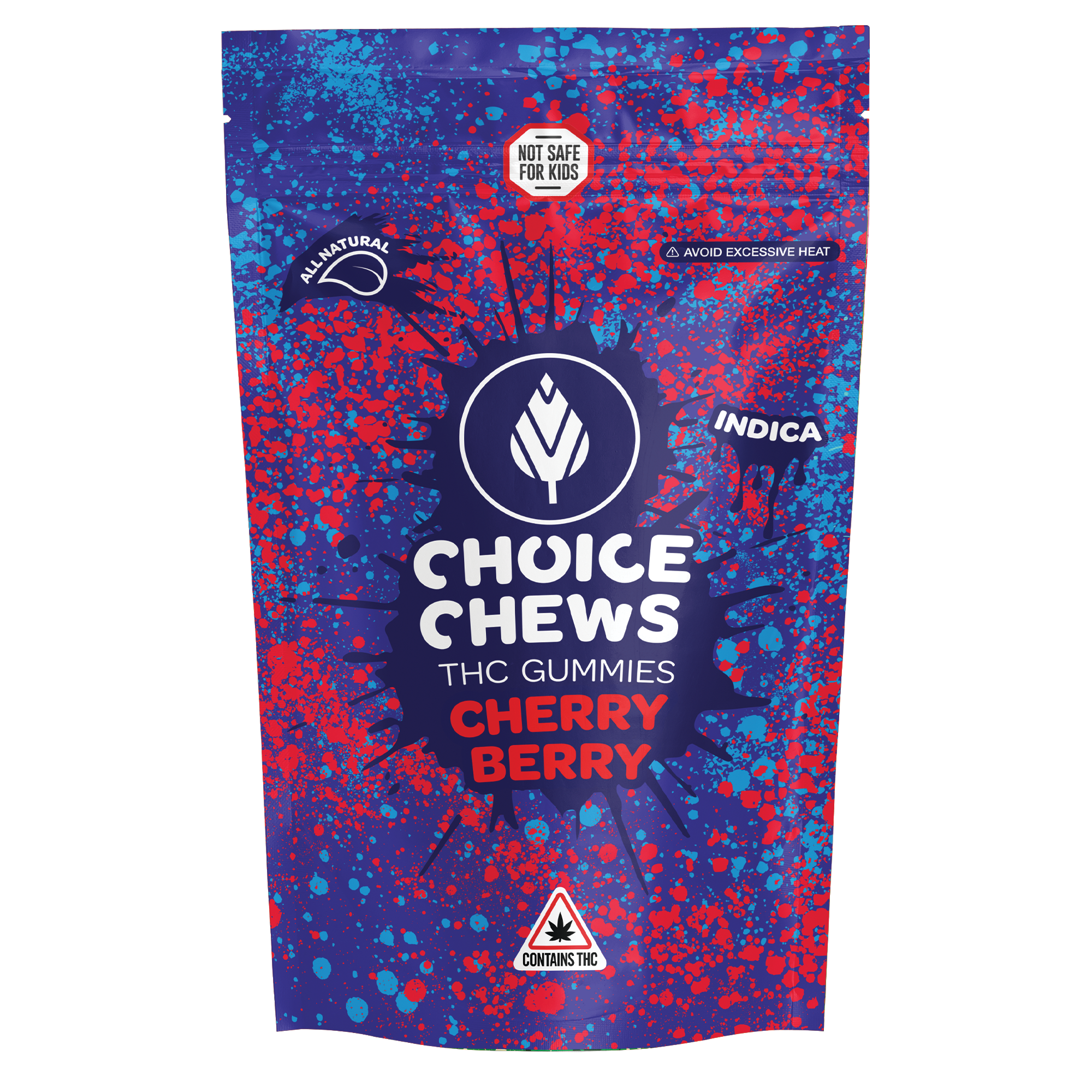 Photograph of product: Choice Chews Cherry Berry (I) 100MG (3 for $24!)