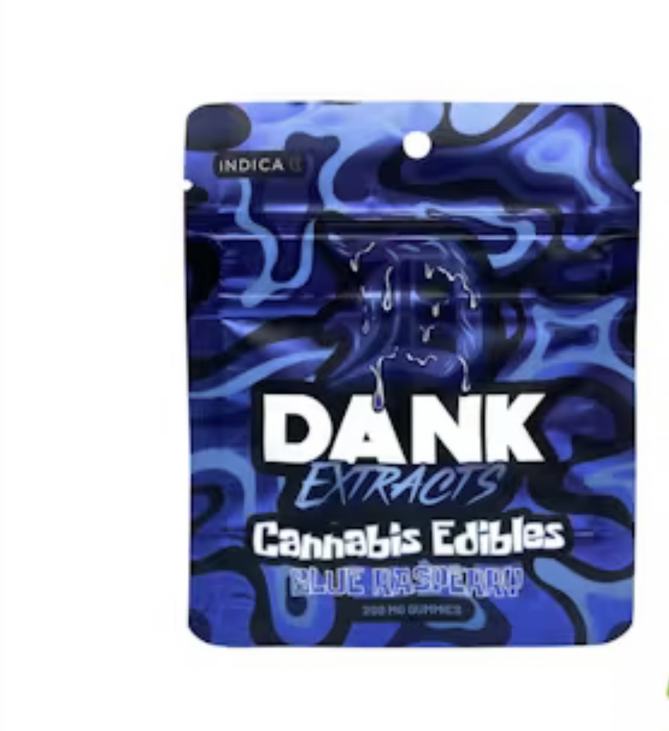 Photograph of product: AU Dank: Blue Razz 200mg Gummies