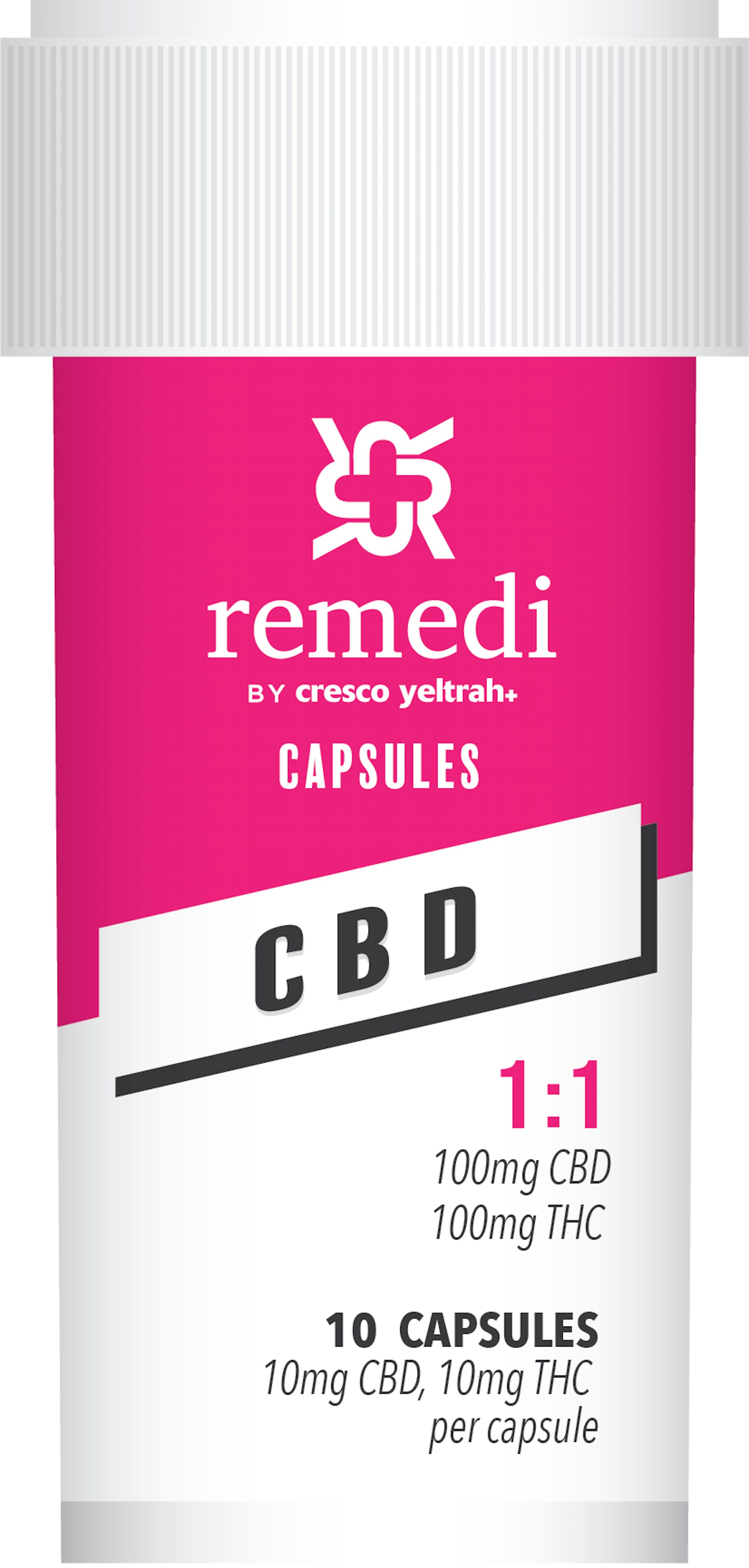 Photograph of product: 20ct/10mg CBD Capsules (1:1)