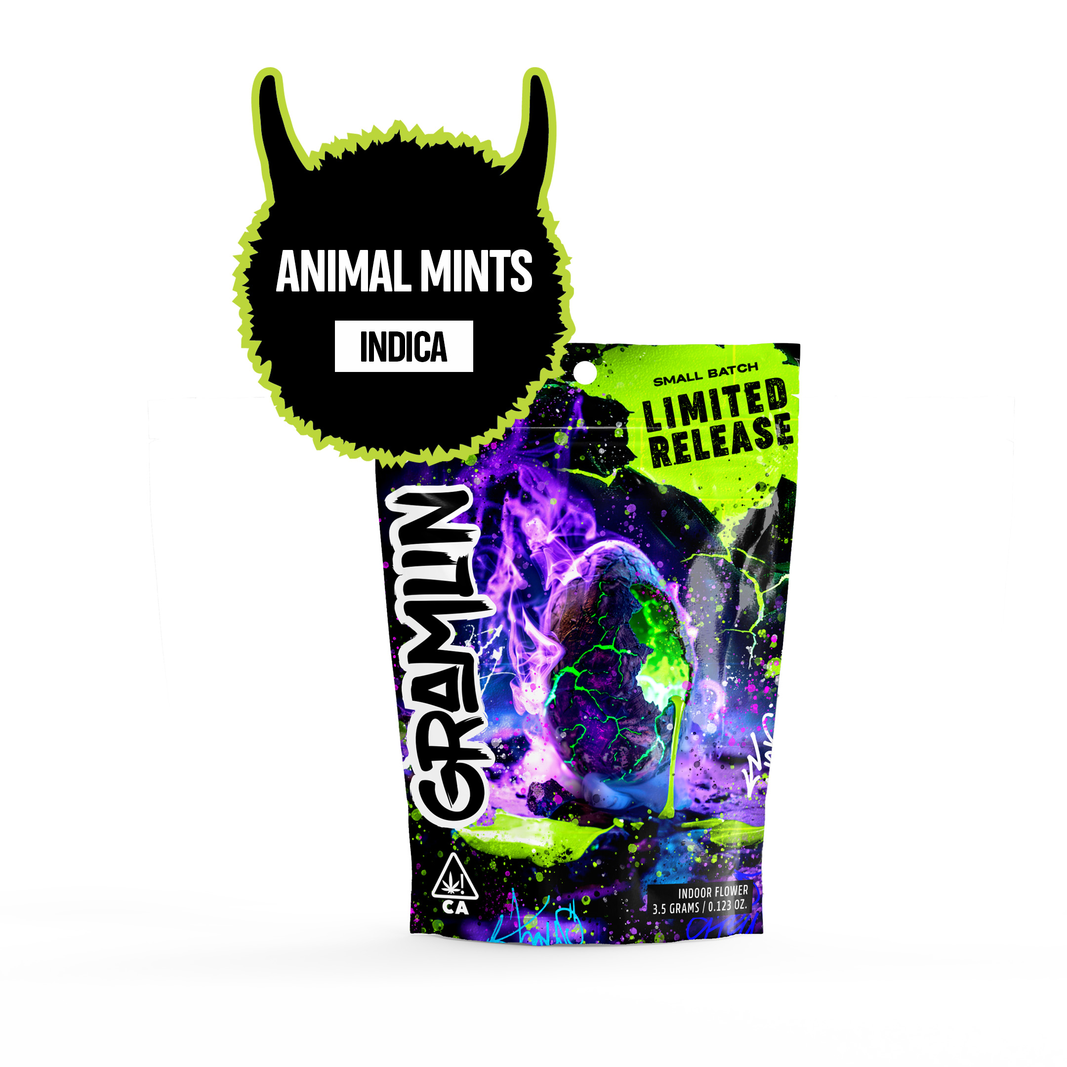 Photograph of product: GRAMLIN LIMITED RELEASE FLOWER - ANIMAL MINTS 3.5G