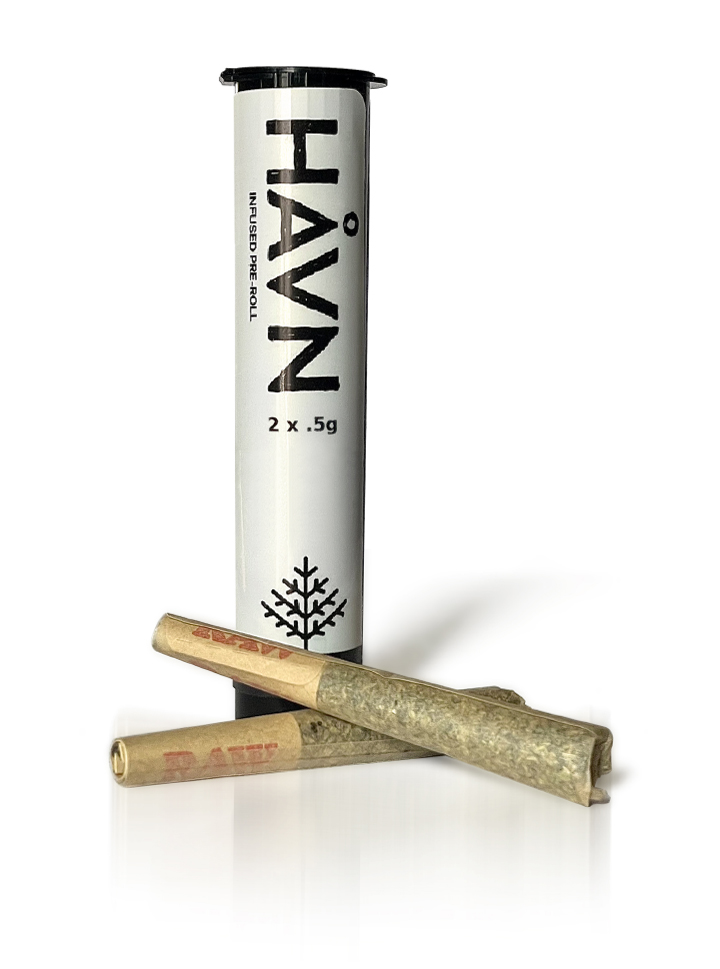 Photograph of product: Sour Diesel x Durban Trop Drop | au chocolat Rosin Infused Pre Rolls 2pk | 0.5g ea (H)