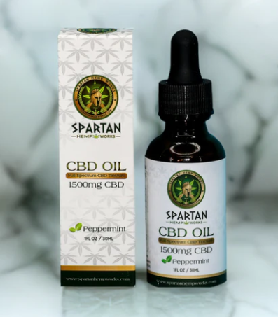 Photograph of product: Spartan Hempworks Full Spectrum CBD Oil w/ Peppermint 1500mg