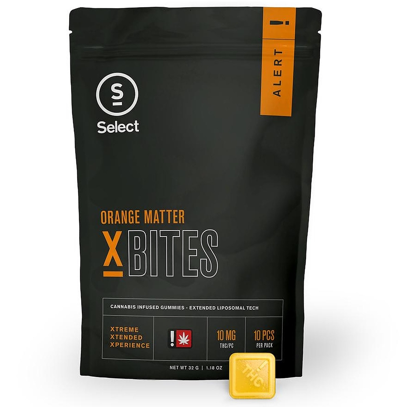 Photograph of product: Select > X-Bites 100mg > Orange Matter