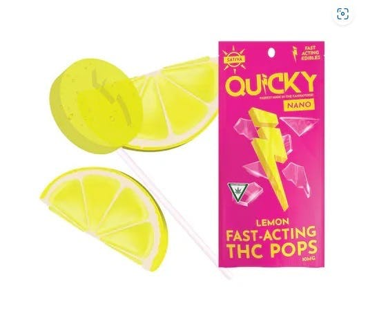 Photograph of product: Quicky | 10mg TH-oui Pops | Lemon