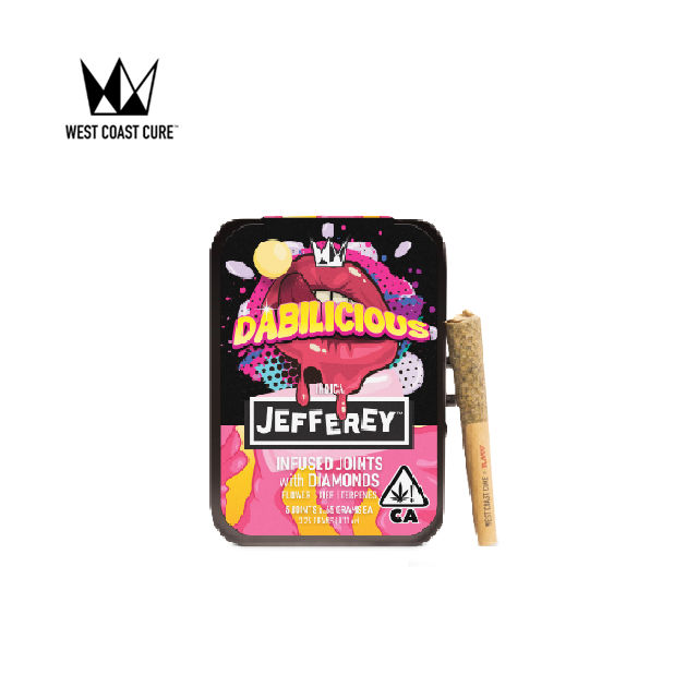 Photograph of product: DABILICIOUS 3.25G JEFFEREY INFUSED 5 PACK PREROLLS