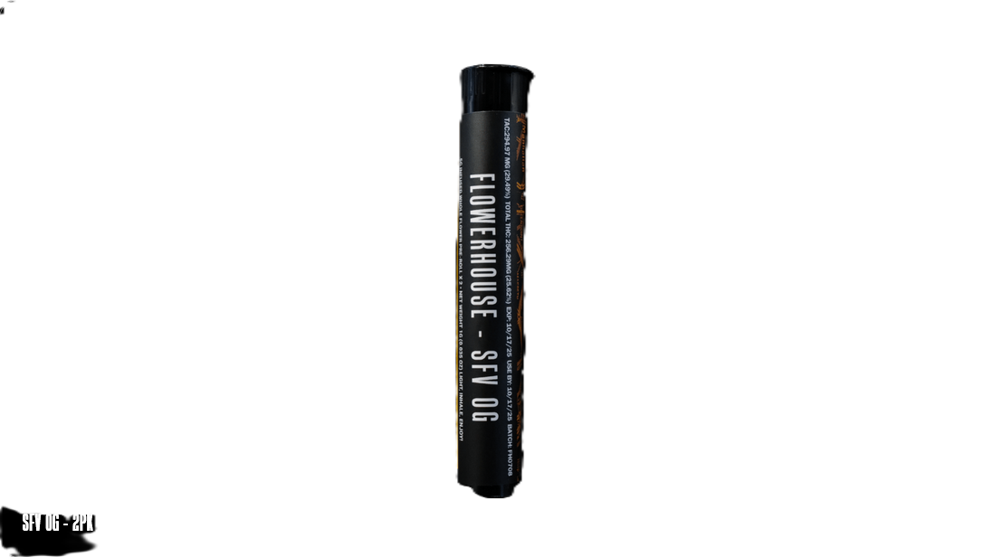 Photograph of product: FlowerHouse | SFV OG | Infused Pre-Roll 2pk  | 1g