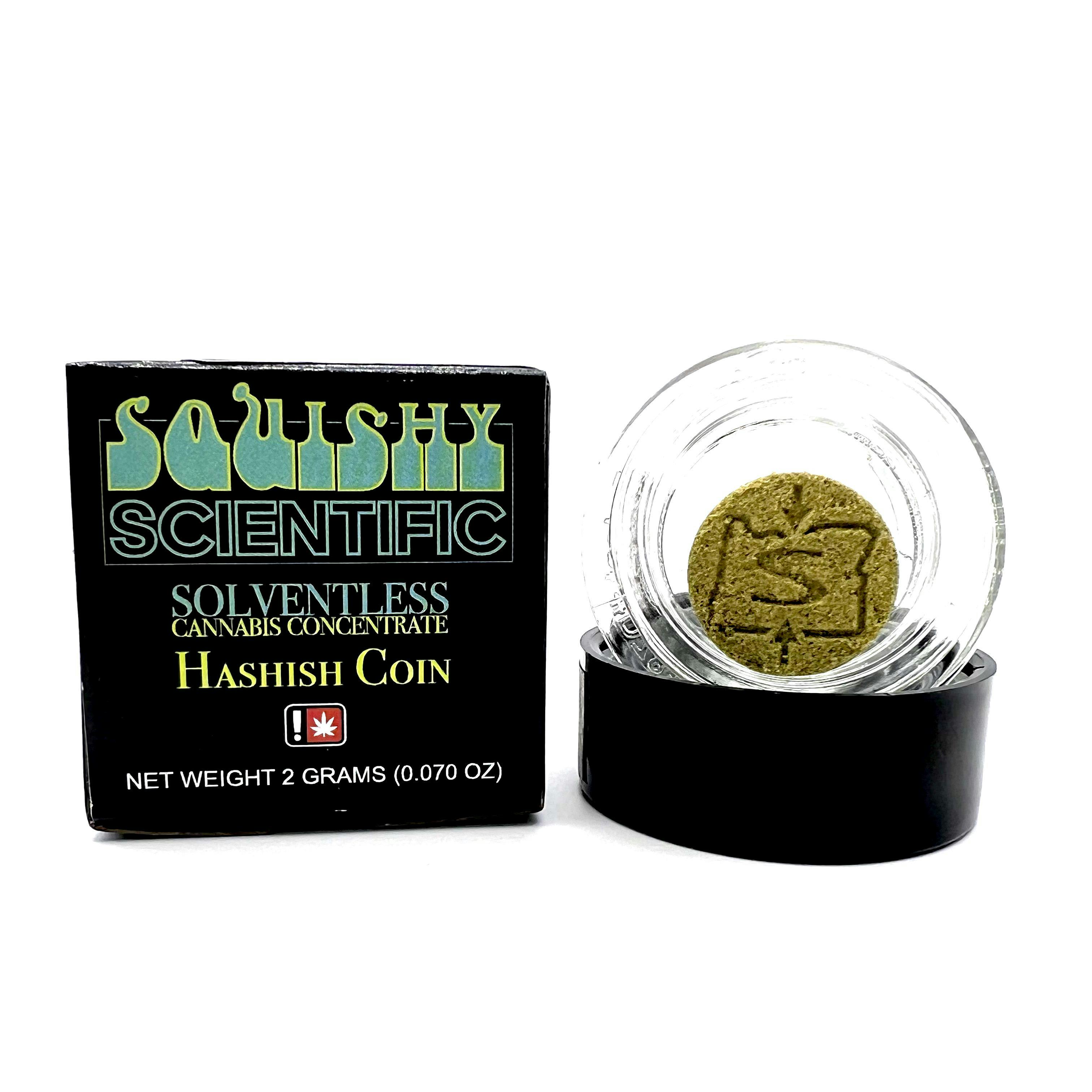 Photograph of Product: 2g Hash Coin - Squishy Scientific - Mac 1 x Triangle Mints