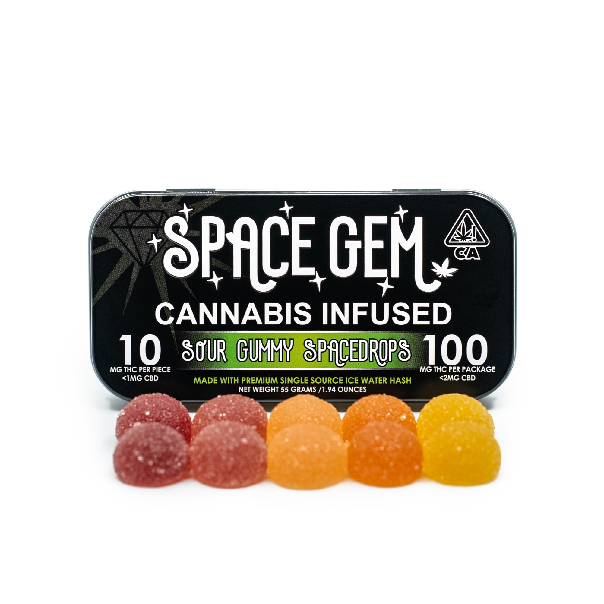 Photograph of product: 10CT- SOUR SPACE DROP- ASSORTED GUMMIES