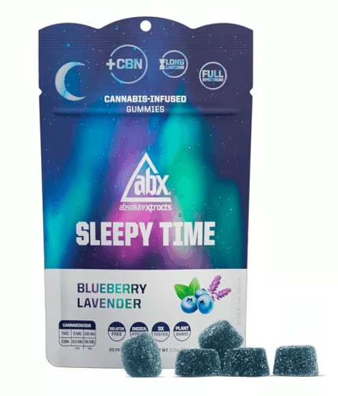 Photograph of product: Blueberry Lavender Sleepy Time Solventless + CBN | 100mg Gummies - 