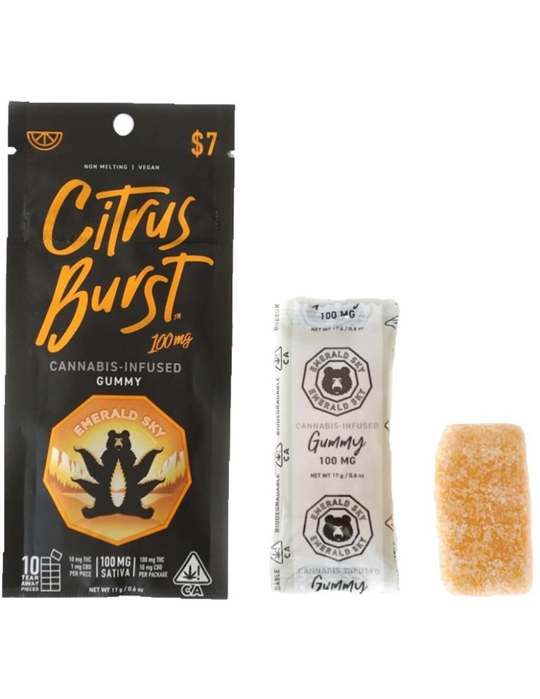 Photograph of product: CITRUS BURST GUMMY 100 MG (SINGLE)