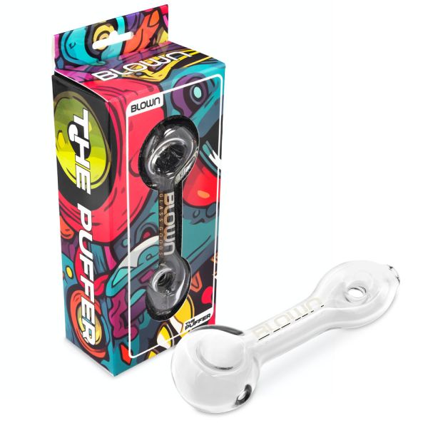 Photograph of product: Blown Glassworks | Puffer Donut Handpipe | Clear