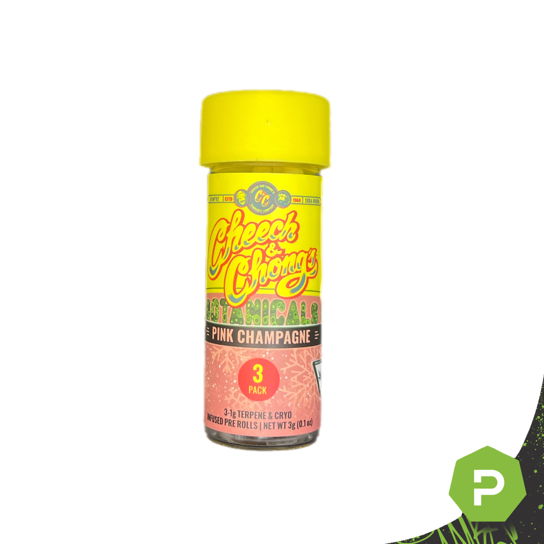 Photograph of product: Cheech n Chong | 3pk Infused Prerolls | Pink Champangne