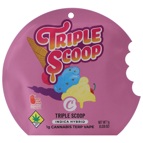 Photograph of product: Cookies: Triple Scoop (H/I) - Natural Terps Cartridge