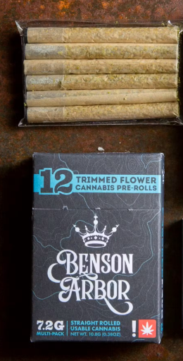 Photograph of product: PreRoll Pack - Benson Arbor 12pk - Ice Cream Cake/ Tahoe Dream - GREEN LEAF SPECIAL