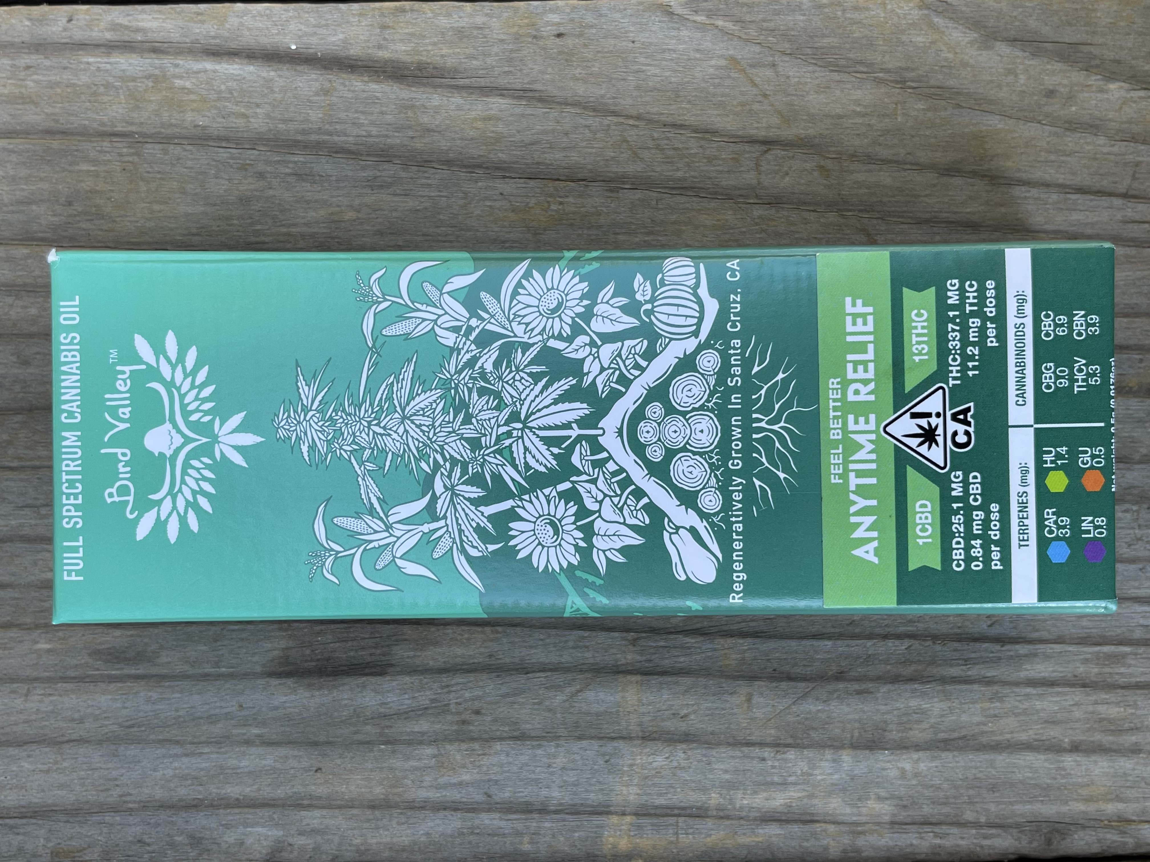 Photograph of product: ANYTIME RELIEF 13:1 TH-oui:CBD