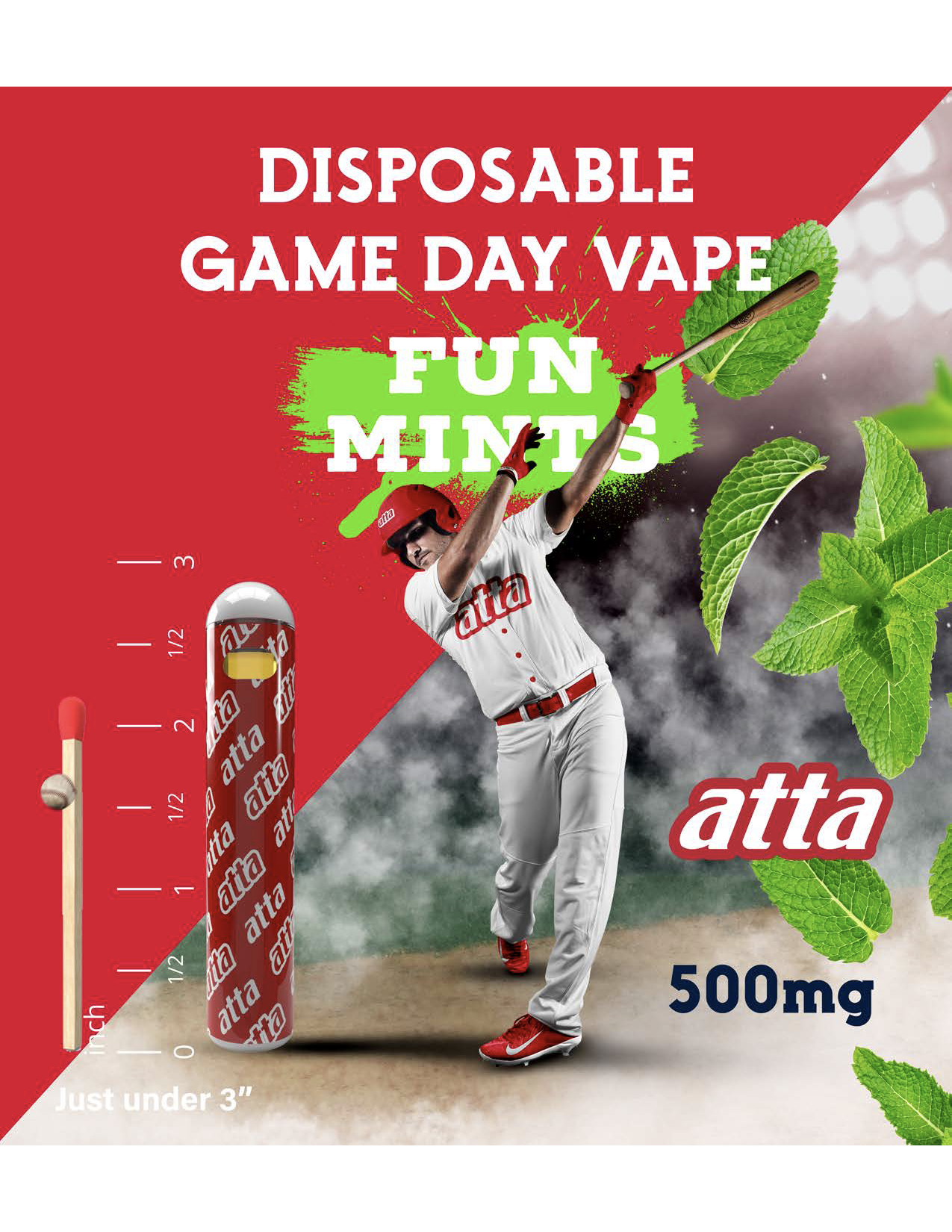 Photograph of product: STL Fun Mints AIO Disposable - Atta Game Day
