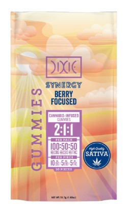 Photograph of product: Berry Focused Synergy 2:1:1 Gummies 100mg Rec