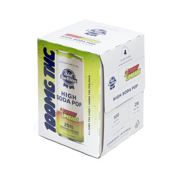 Photograph of product: Cherry Limeade | 25mg | 4 pack | High Soda - 