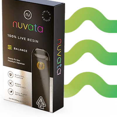 Photograph of product: G. Nuvata .5g 100% Live Resin Balance Disposable - Oreoz (H) - 