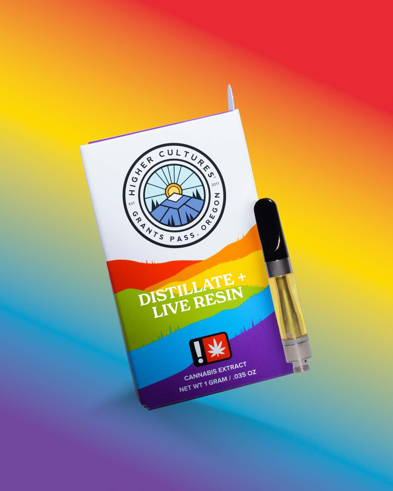Photograph of product: Cartridge - 1g Higher Cultures Dist. + Live Resin - Redneck R*ntz