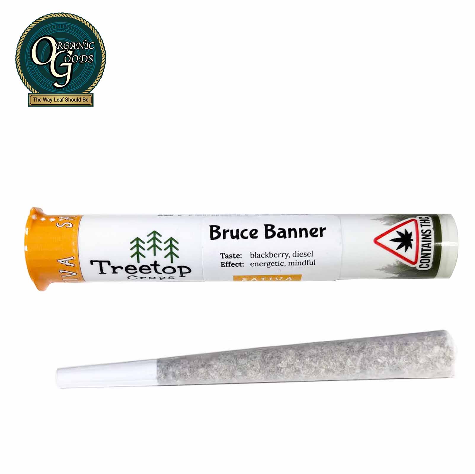 Photograph of product: Treetop Crops Pre-Roll Bruce Banner 1 G