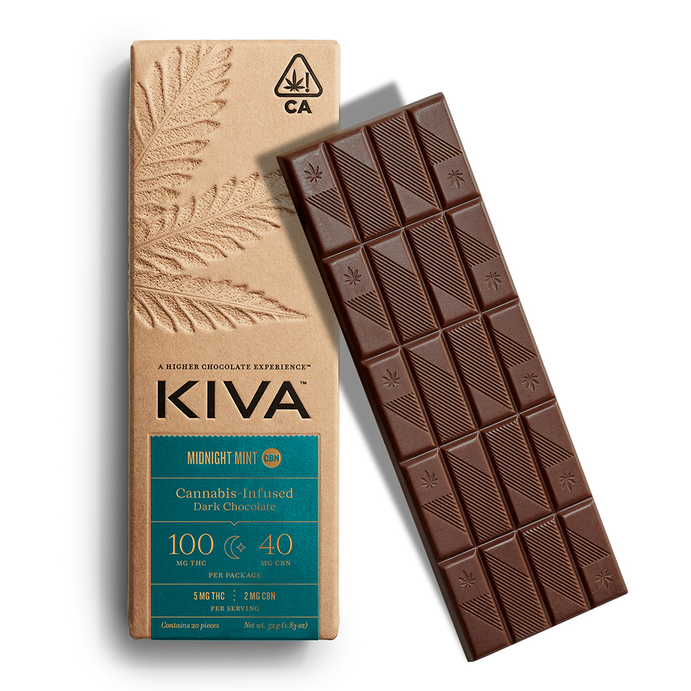 Photograph of product: MIDNIGHT MINT CBN CHOCOLATE BAR