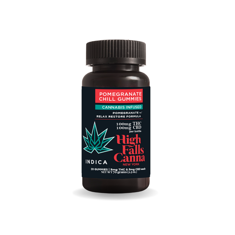 Photograph of product: High Falls | Pomegranate Chill | Gummies | 100mg | Oui'd