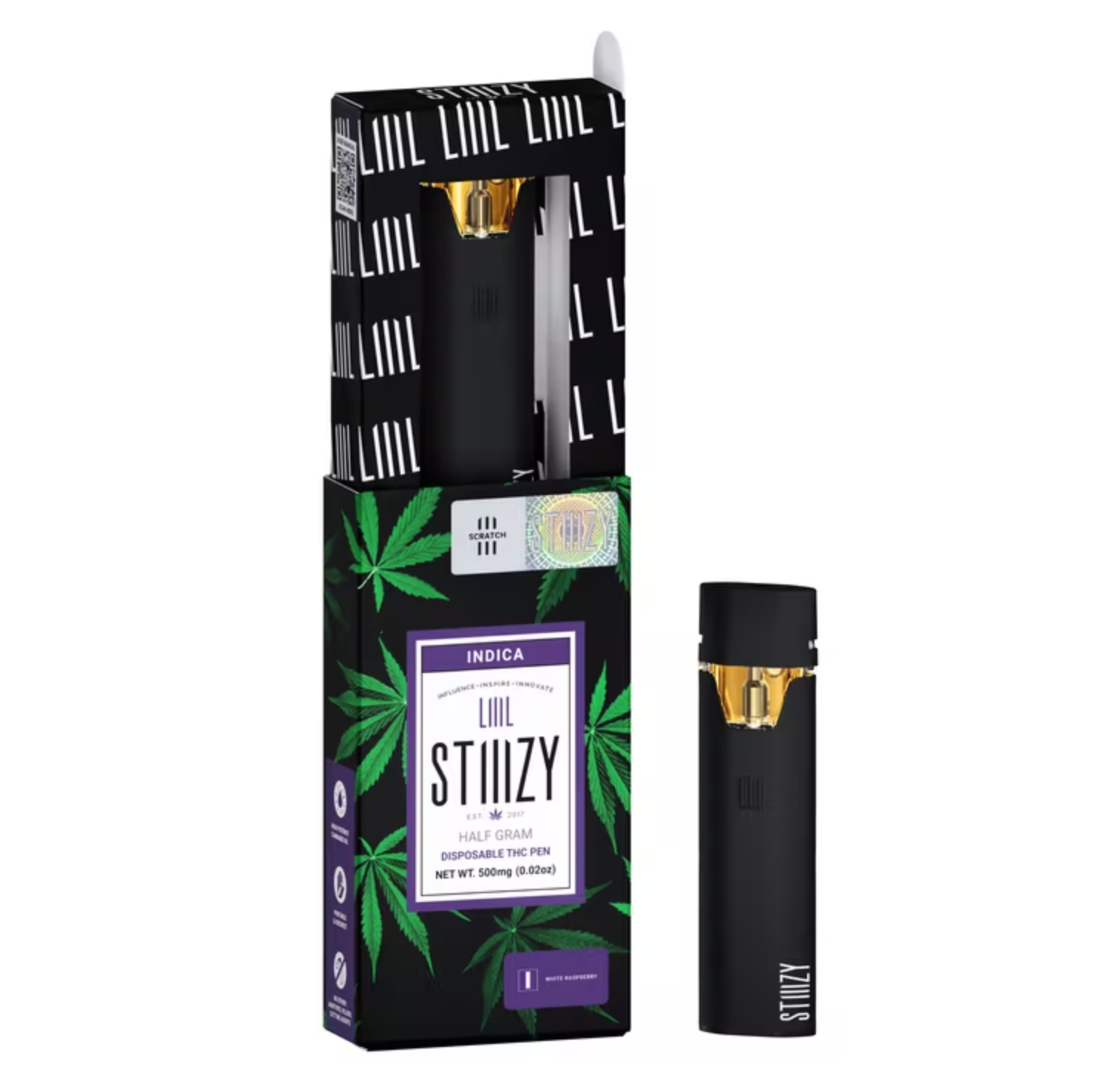 Photograph of product: .5G WHITE RASPBERRY Oui'd ALL-IN-ONE LIIIL CARTRIDGE BY STIIIZY