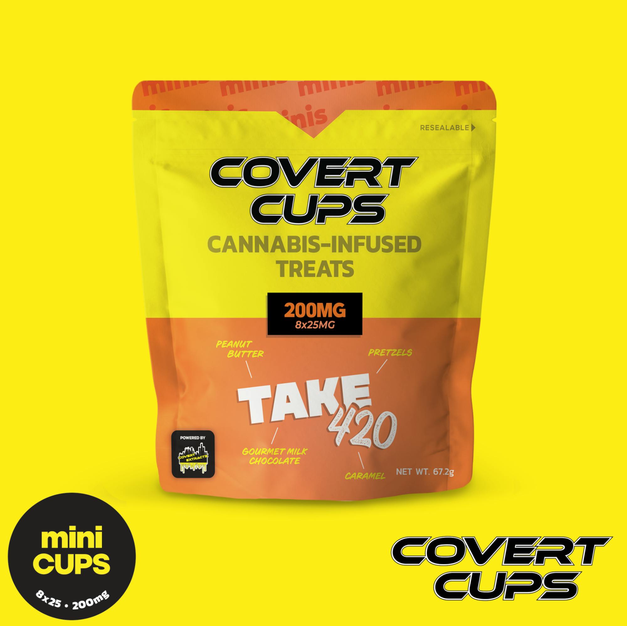 Photograph of product: COVERT CUPS | TAKE 420 | MINI CUPS | 200MG