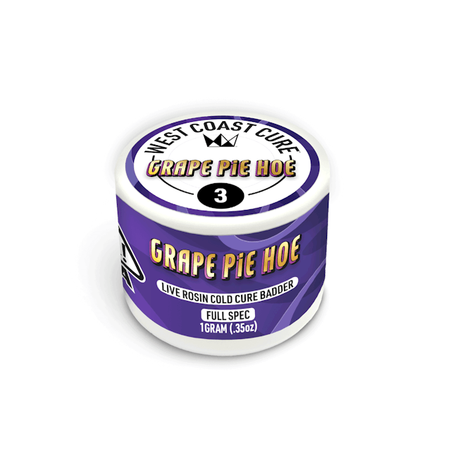Photograph of product: Grape Pie Hoe - WCC 1g Tier 3 Rosin Cold Cure Badder - 