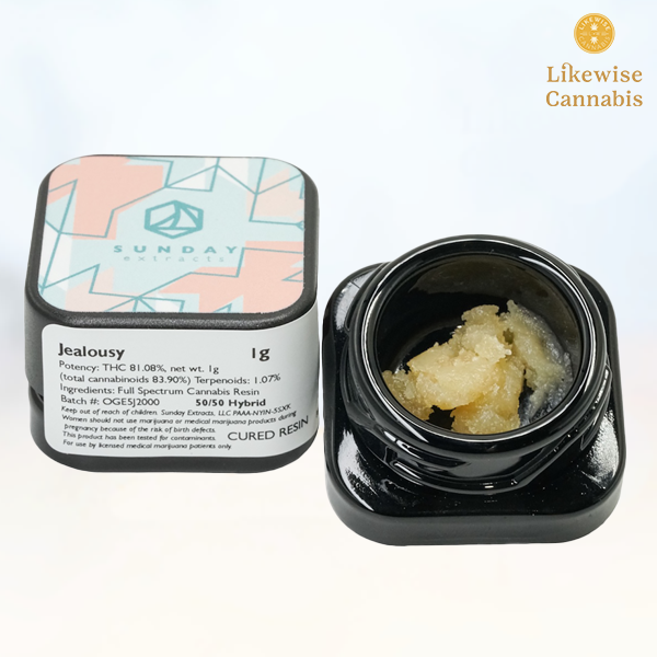 Photograph of product: JEALOUSY 1G CURED RESIN