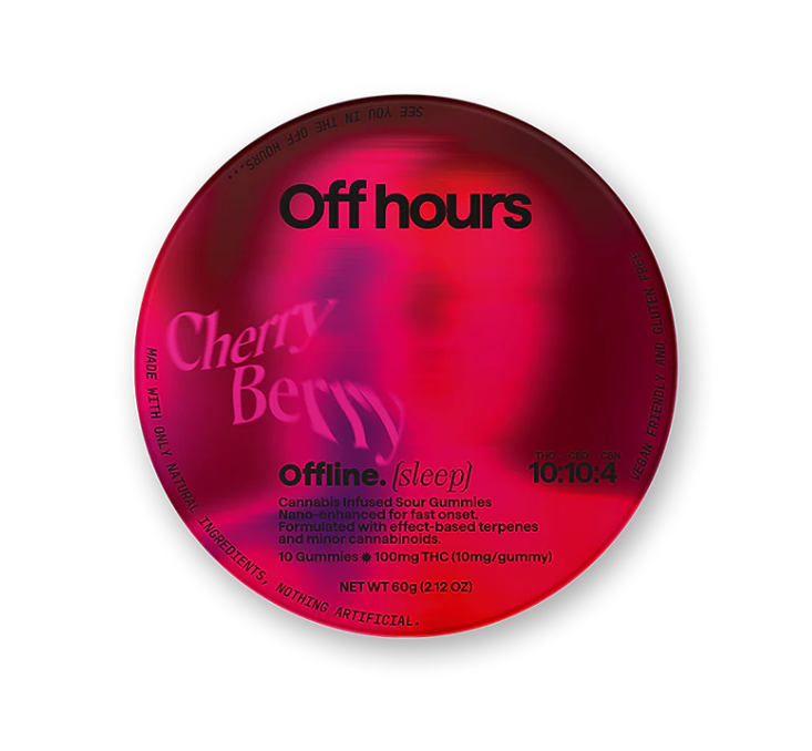 Photograph of product: Off Hours | Cherry Berry Offline | 100mg | 10ct