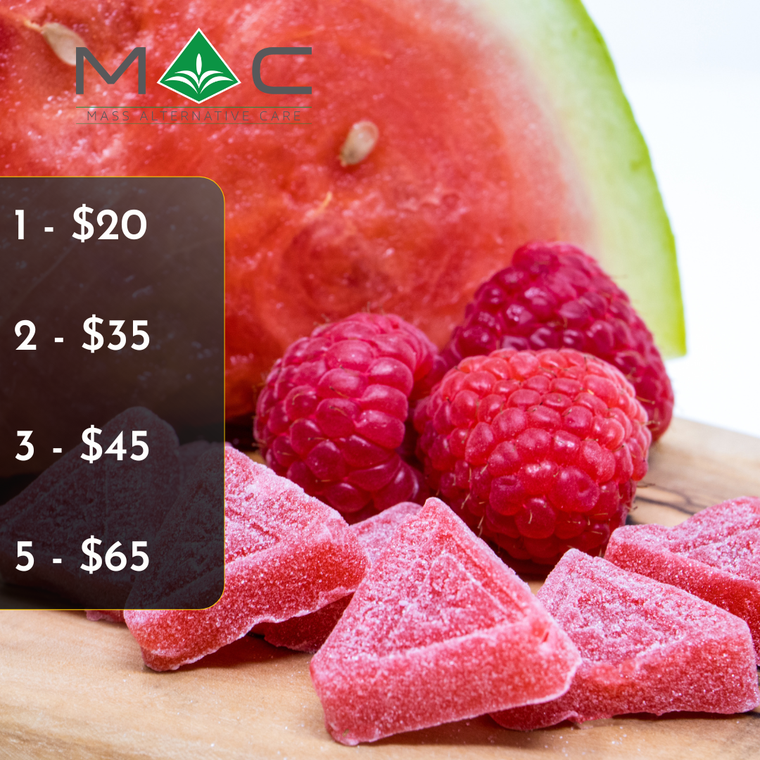 Photograph of product: Raspberry Watermelon RSO 5mg 20pk sMACs